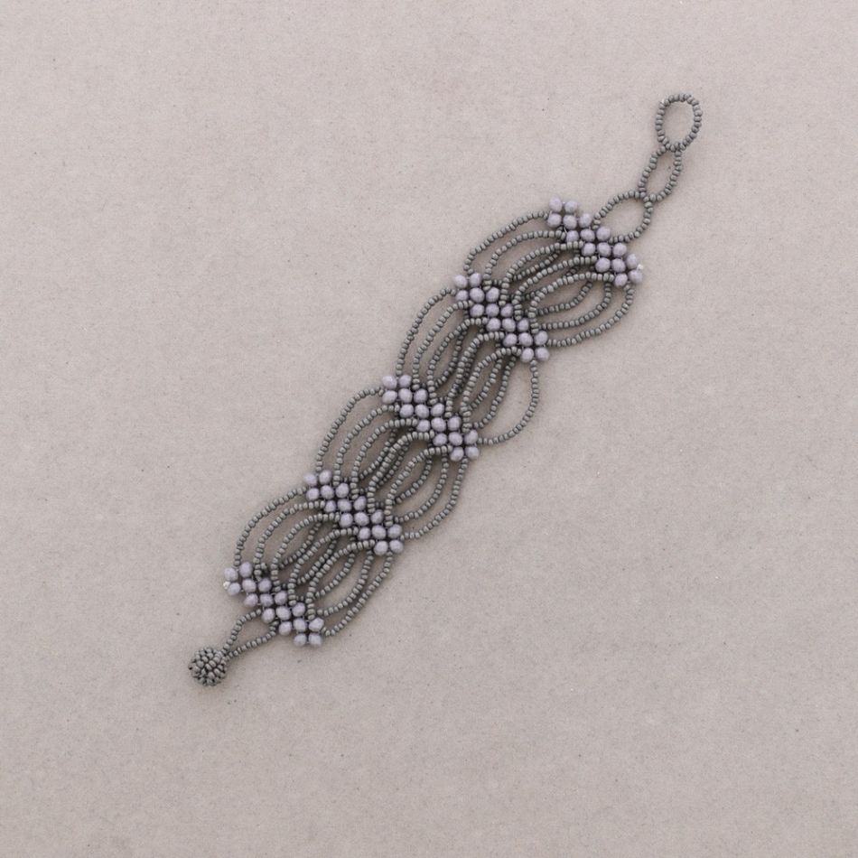 FACETED CRYSTAL BEAD BRACELET