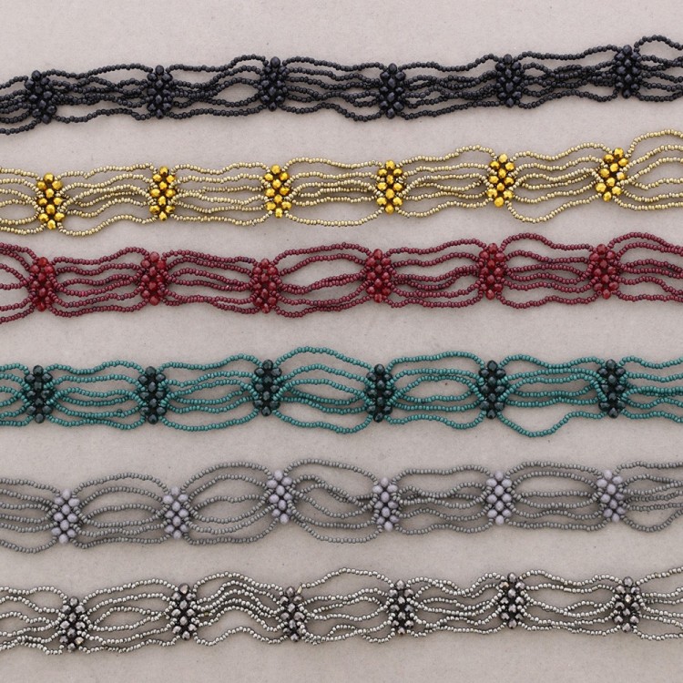 CHOKER ABALORIOS CRISTALES FACETADOS 2