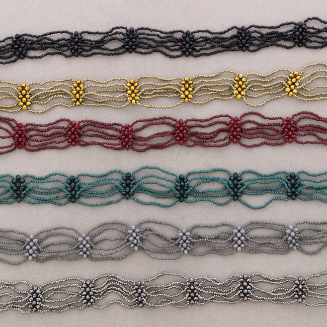 CHOKER ABALORIOS CRISTALES FACETADOS