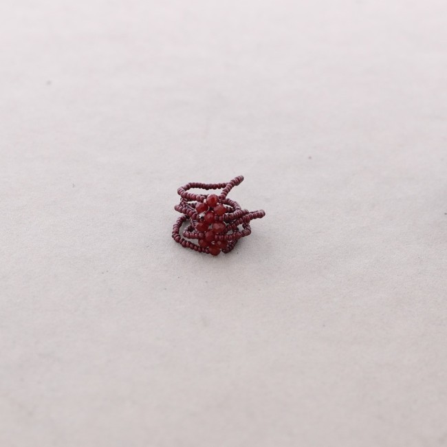 FACETED CRYSTAL BEAD RING