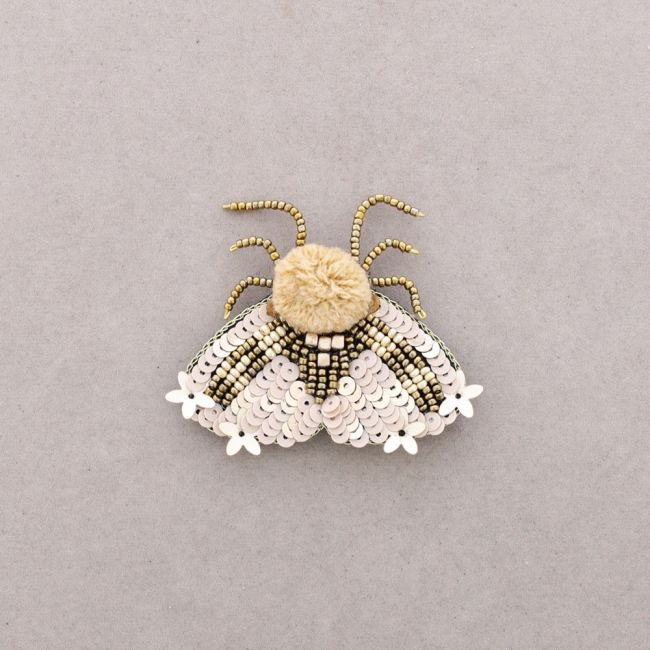 BROCHE INSECTO LENTEJUELAS POMPÓN