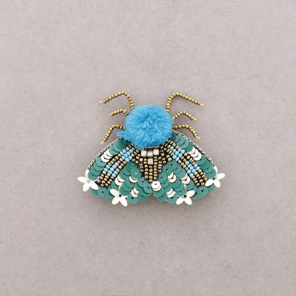 BROCHE INSECTO LENTEJUELAS POMPÓN