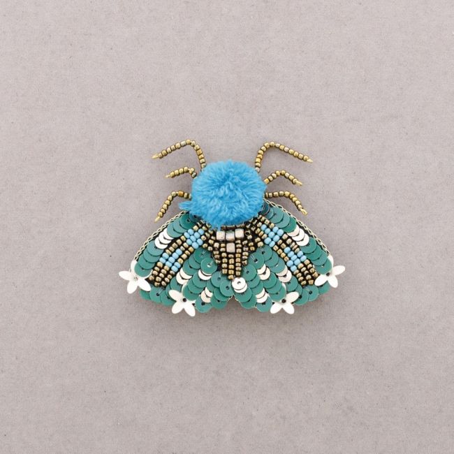 BROCHE INSECTO LENTEJUELAS POMPÓN