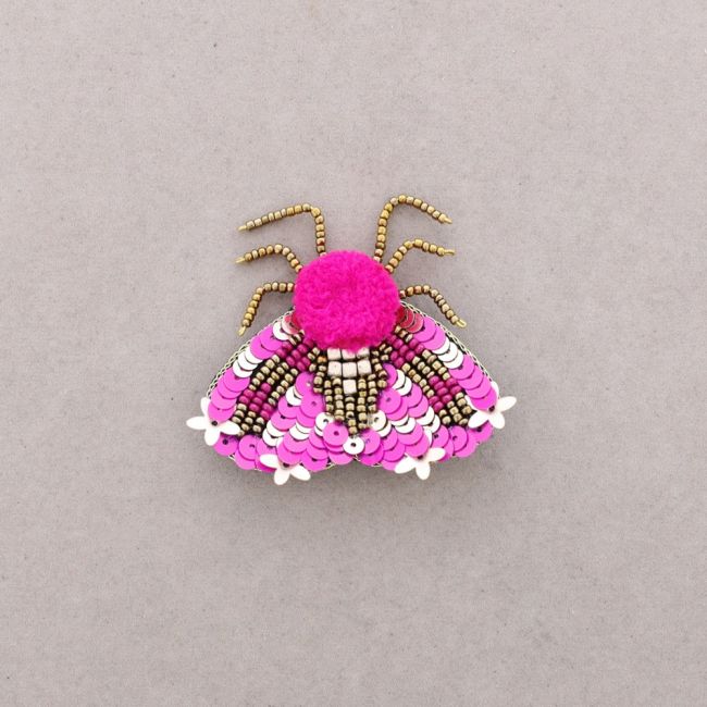 BROCHE INSECTO LENTEJUELAS POMPÓN