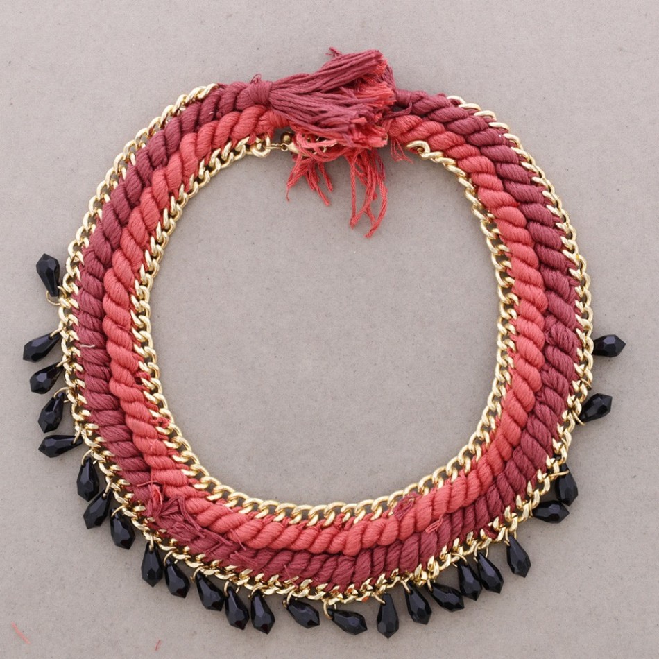 GARGANTILLA TRENZAS COLORES COLGANTES