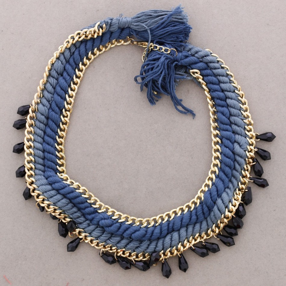 GARGANTILLA TRENZAS COLORES COLGANTES