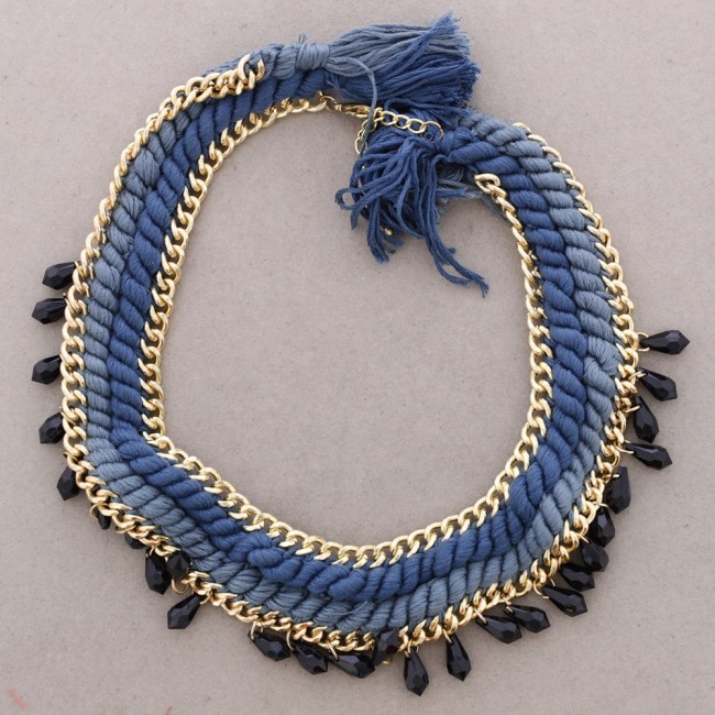 GARGANTILLA TRENZAS COLORES COLGANTES