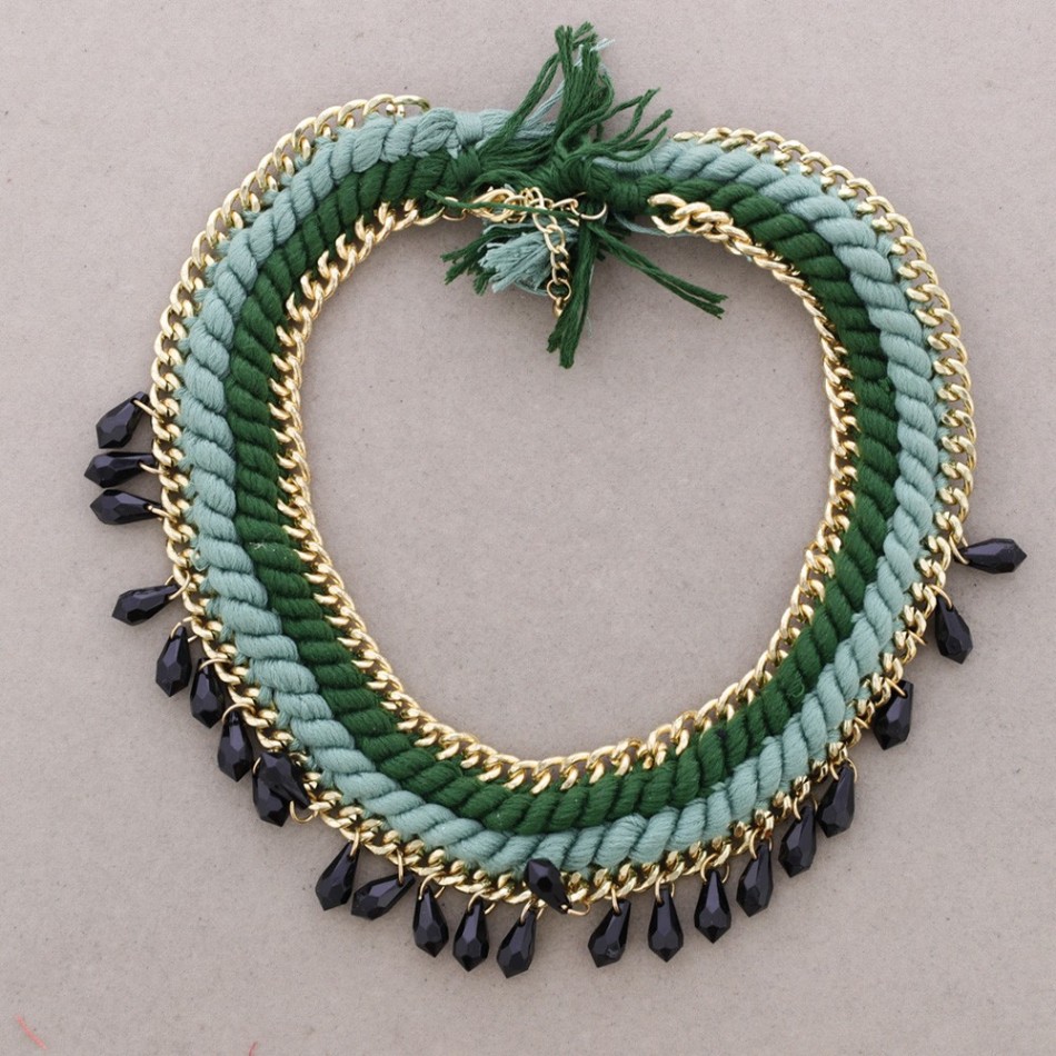 GARGANTILLA TRENZAS COLORES COLGANTES