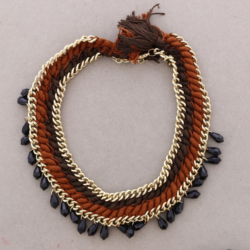 GARGANTILLA TRENZAS COLORES COLGANTES