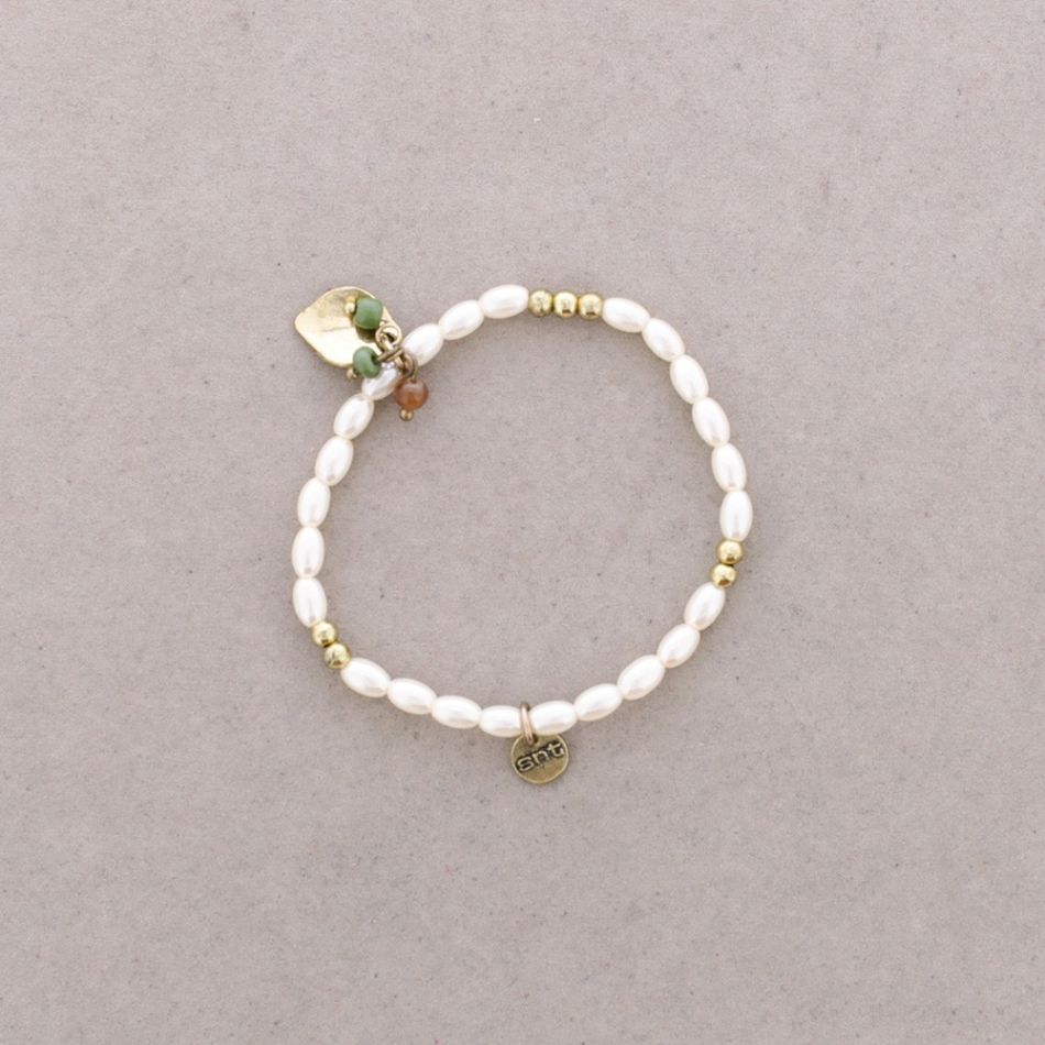 METAL BEADS PEARL BRACELET