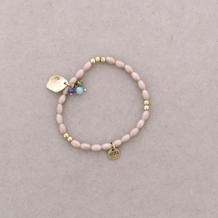 PULSERA CUENTAS METAL PERLAS 2
