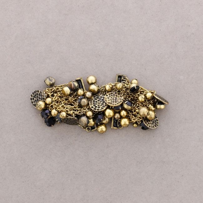 PULSERA CADENAS CUENTAS METAL