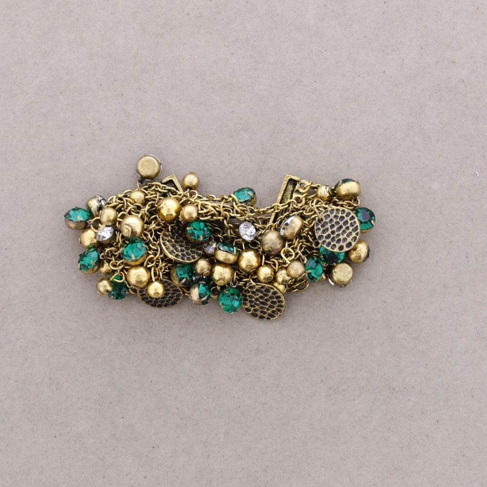 PULSERA CADENAS CUENTAS METAL