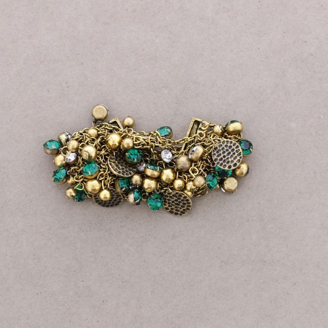 PULSERA CADENAS CUENTAS METAL