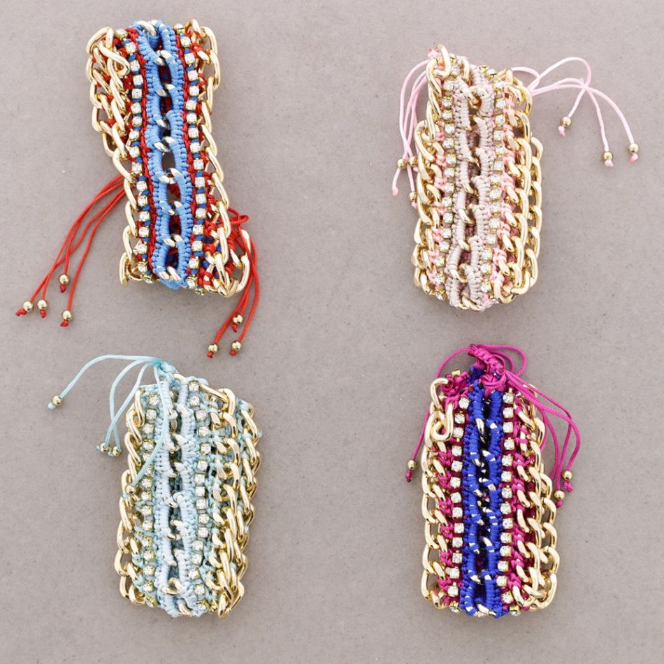 BRAIDED THREAD CHAIN BRACELET