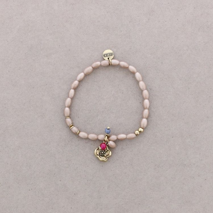 PULSERA CUENTAS METAL PERLAS 2