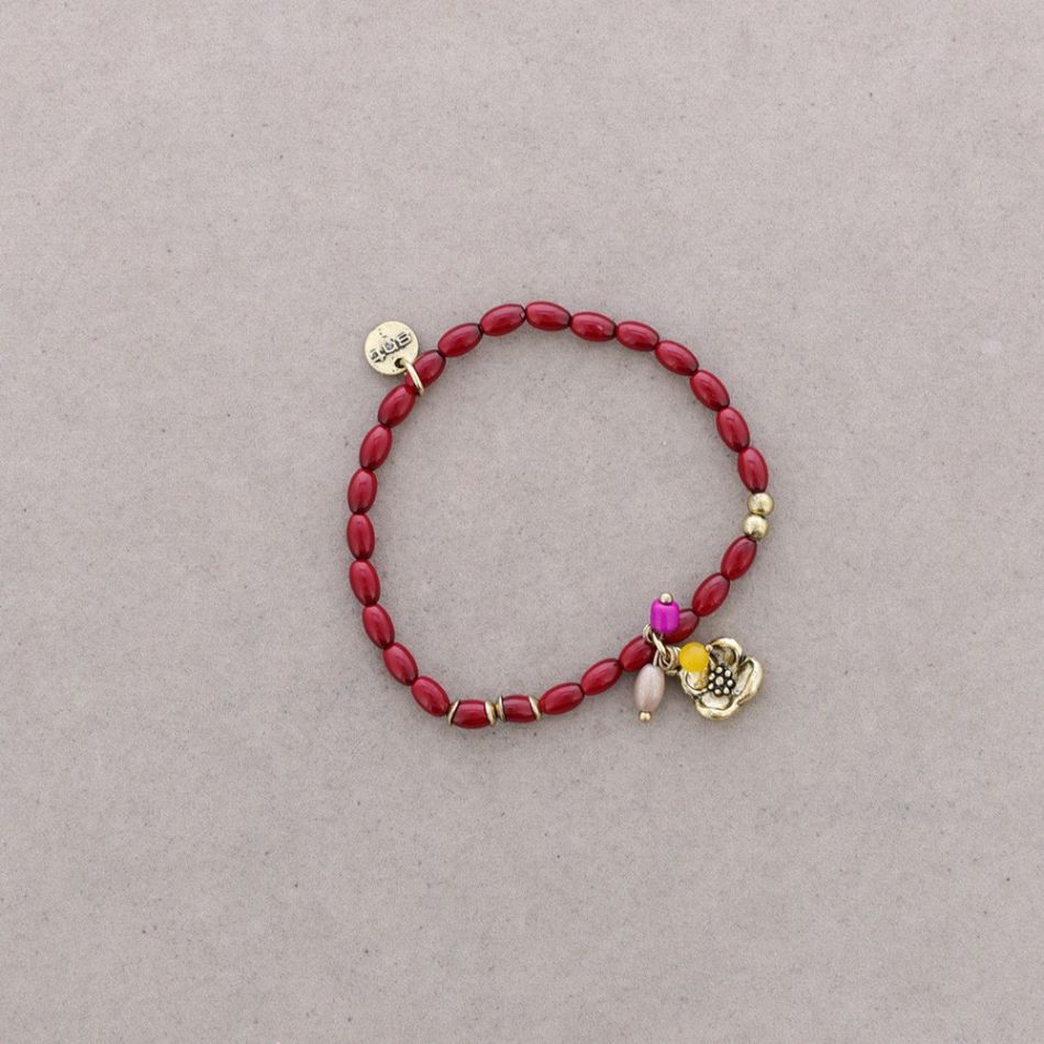 PULSERA CUENTAS METAL PERLAS