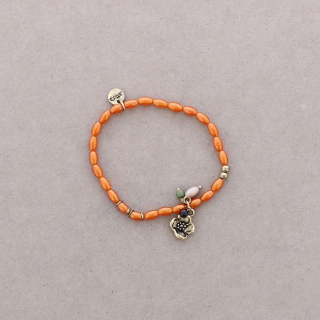 PULSERA CUENTAS METAL PERLAS