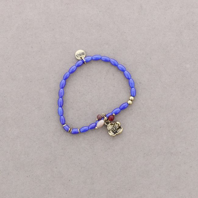 PULSERA CUENTAS METAL PERLAS