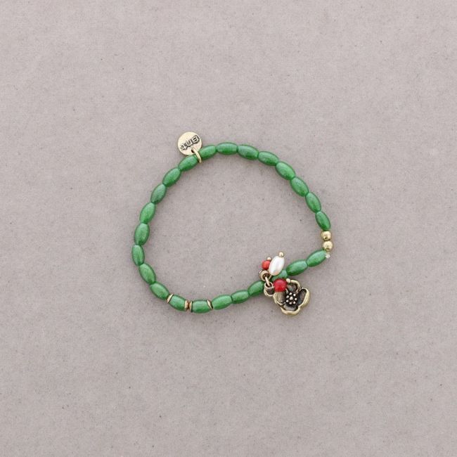 PULSERA CUENTAS METAL PERLAS