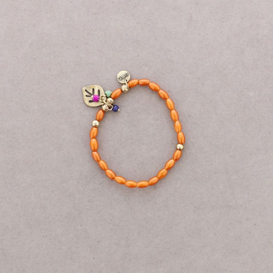 PULSERA CUENTAS METAL PERLAS