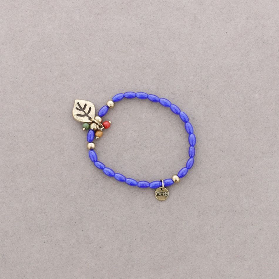 PULSERA CUENTAS METAL PERLAS