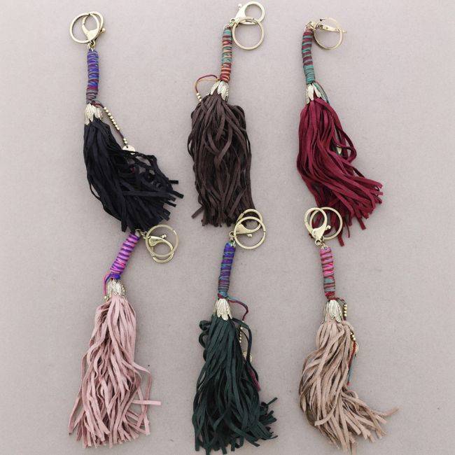 BEADS FRINGE KEYCHAIN