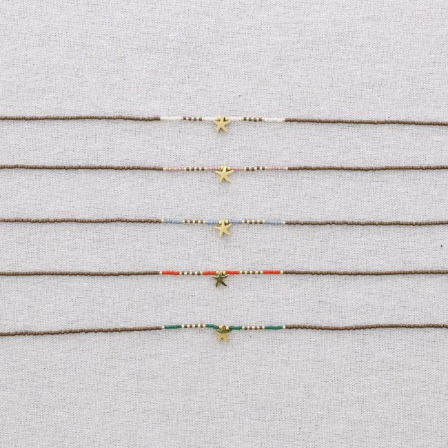 STARFISH MIYUKI BEADS STEEL SHORT NECKLACE