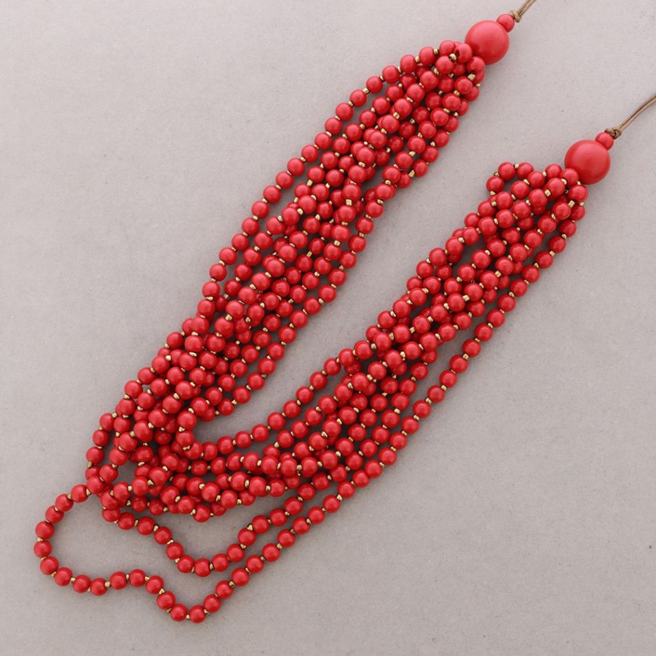 WOODEN BALLS NECKLACE