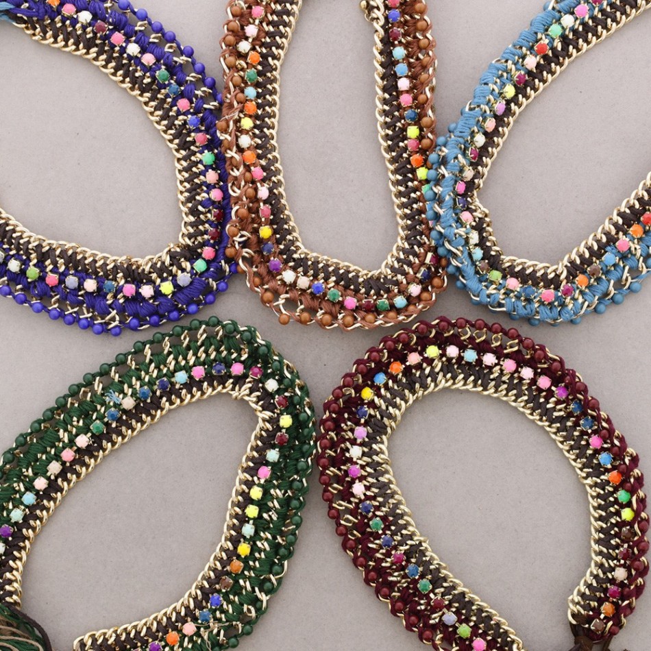 BRAIDED BEADED CHOKER