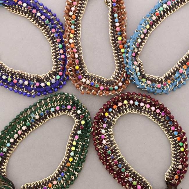 BRAIDED BEADED CHOKER