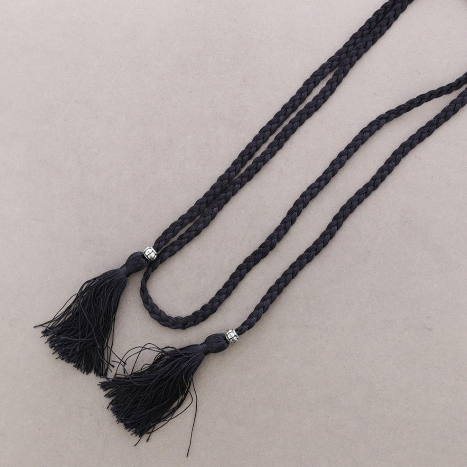 LONG BRAIDED FRINGE NECKLACE