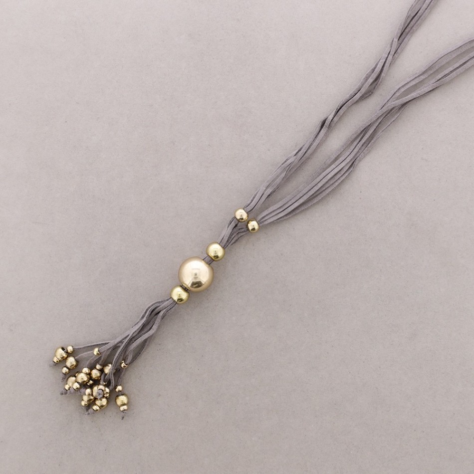 COLLAR LARGO ANTELINA CUENTAS METAL