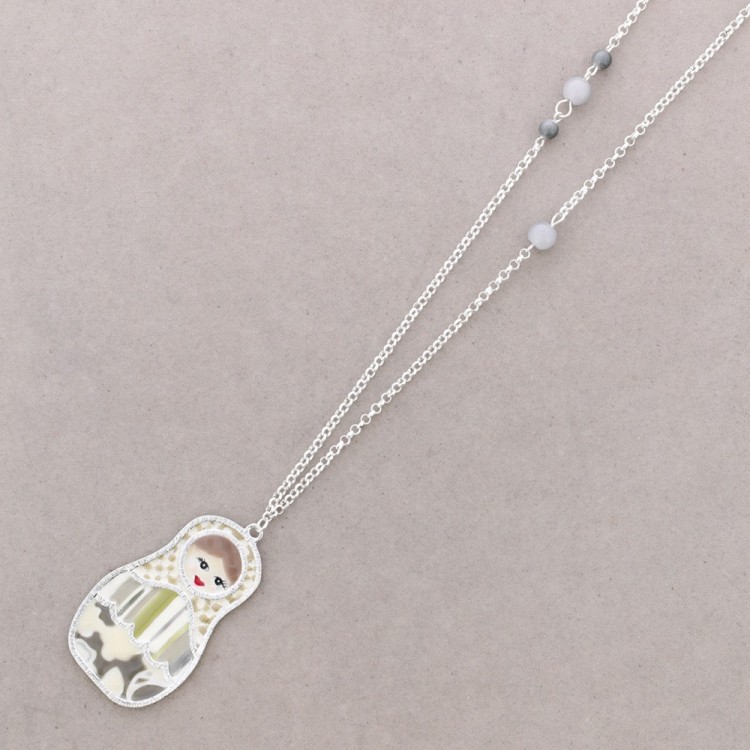 COLLAR LARGO COLG.METAL ESMALTE