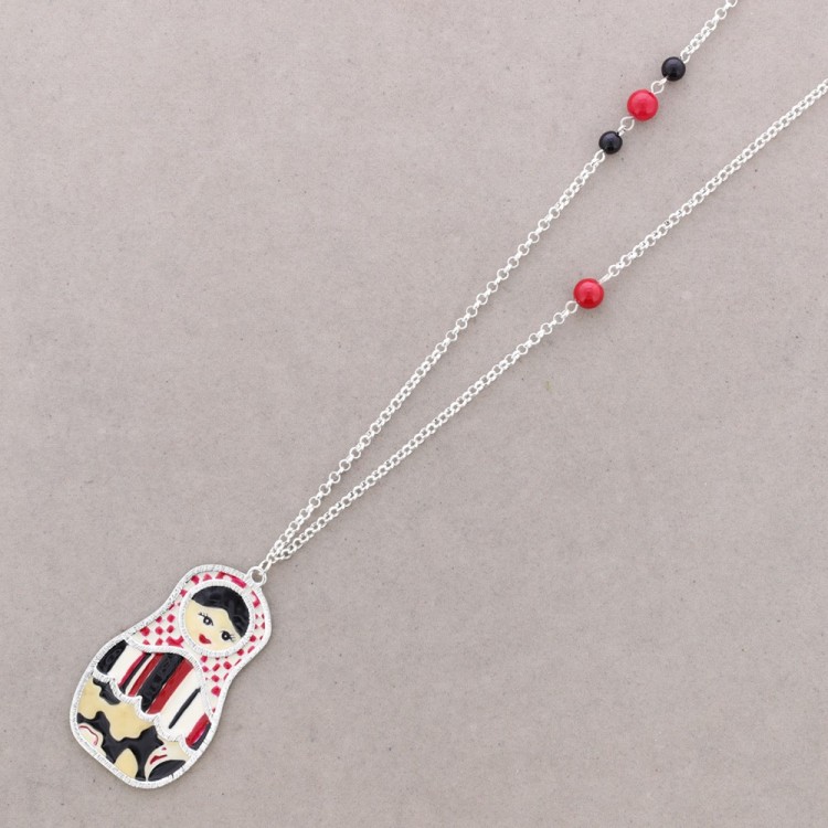 COLLAR LARGO COLG.METAL ESMALTE 2