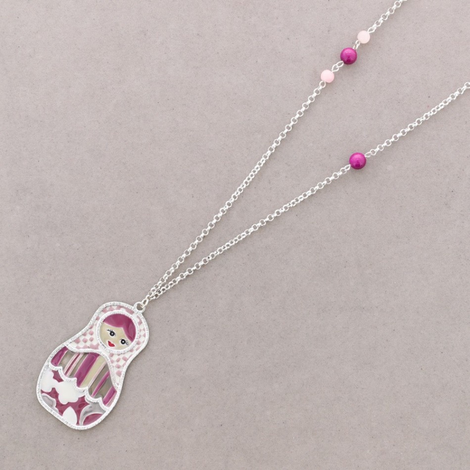 COLLAR LARGO COLG.METAL ESMALTE