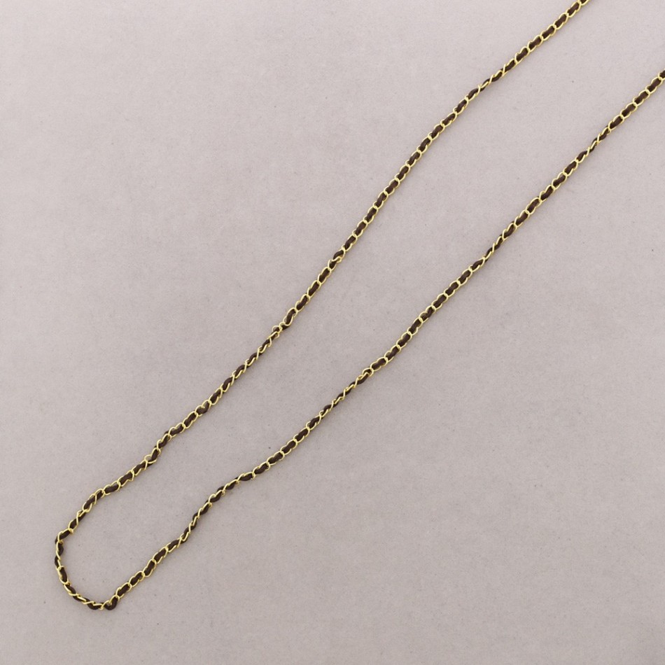 LONG SUEDE CHAIN NECKLACE