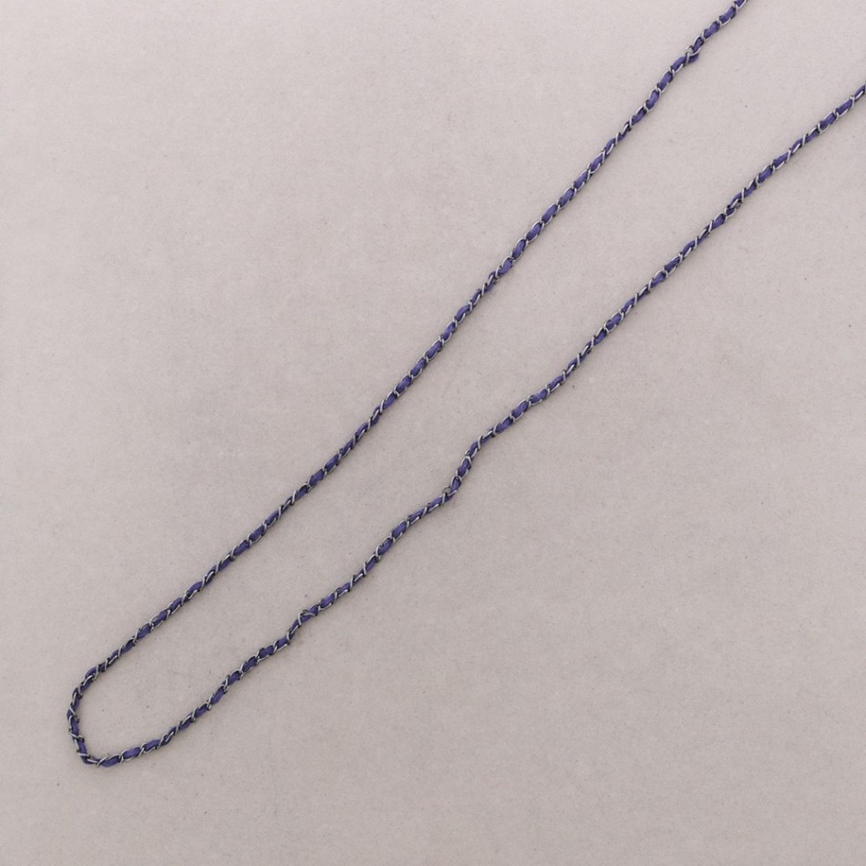 LONG SUEDE CHAIN NECKLACE