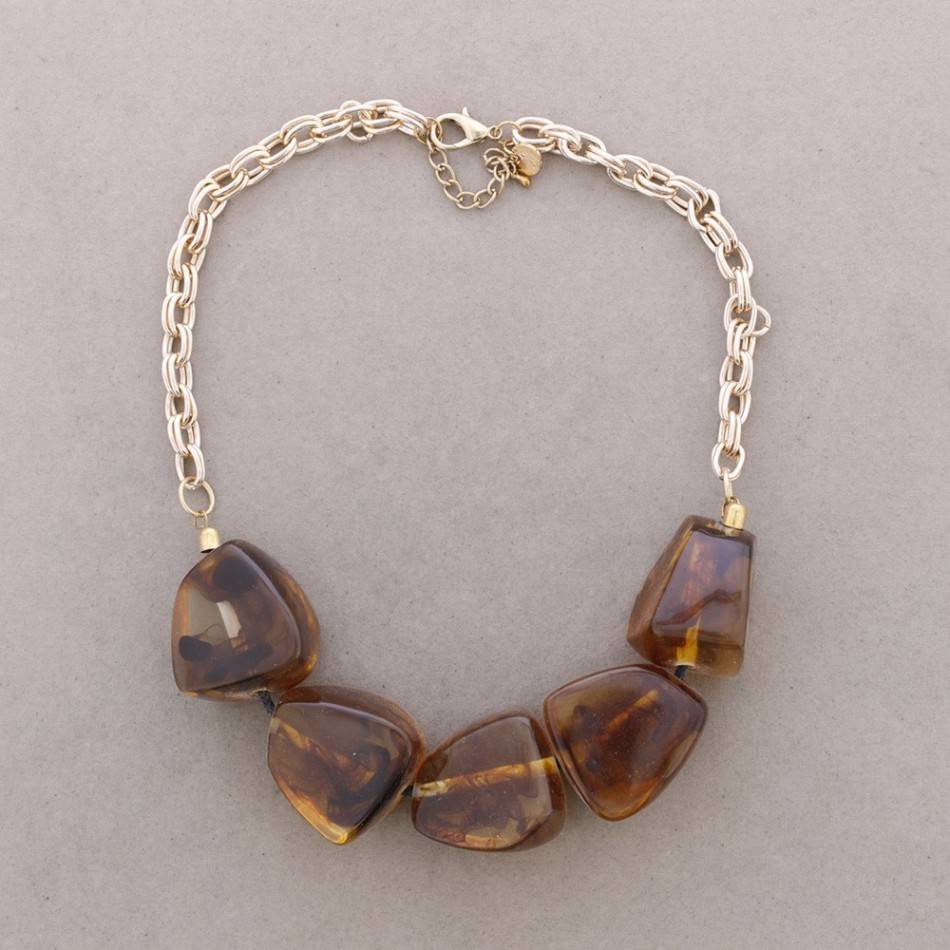 RESIN BEADS SHORT NECKLACE