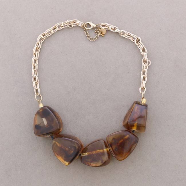 RESIN BEADS SHORT NECKLACE