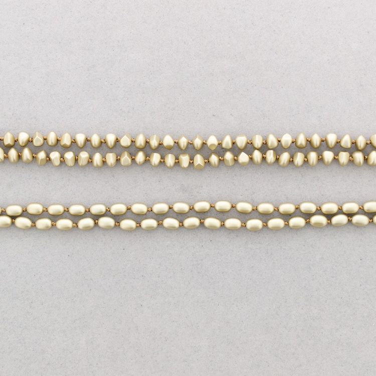 LONG NECKLACE KNOTS WITH METAL BEADS 1.5M 2