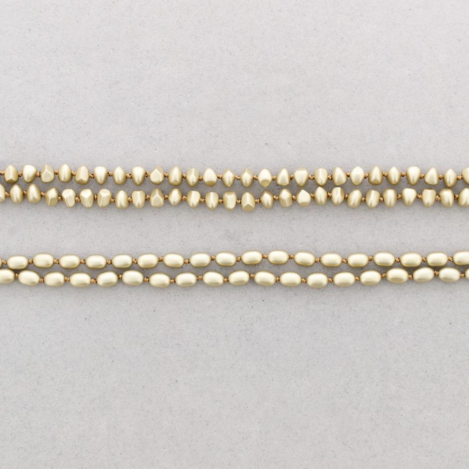 LONG NECKLACE KNOTS WITH METAL BEADS 1.5M