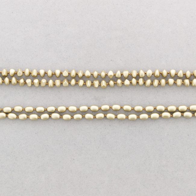 LONG NECKLACE KNOTS WITH METAL BEADS 1.5M