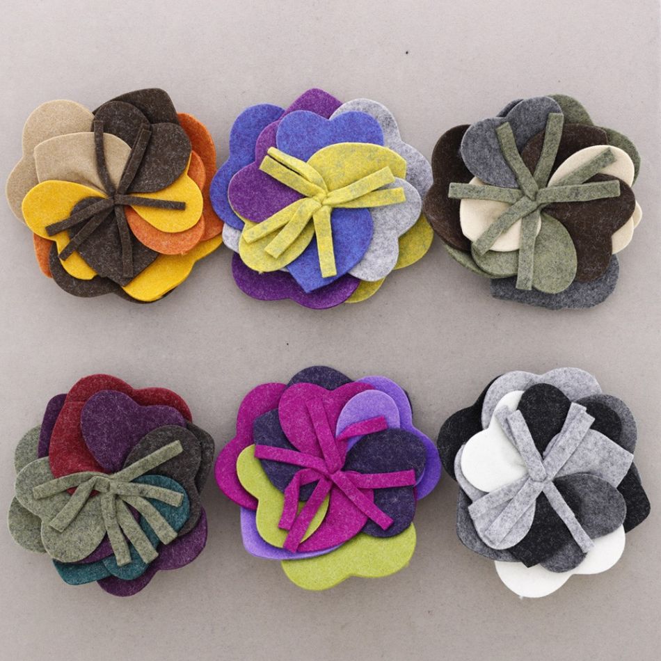 BROCHE FIELTRO FLOR 5CM