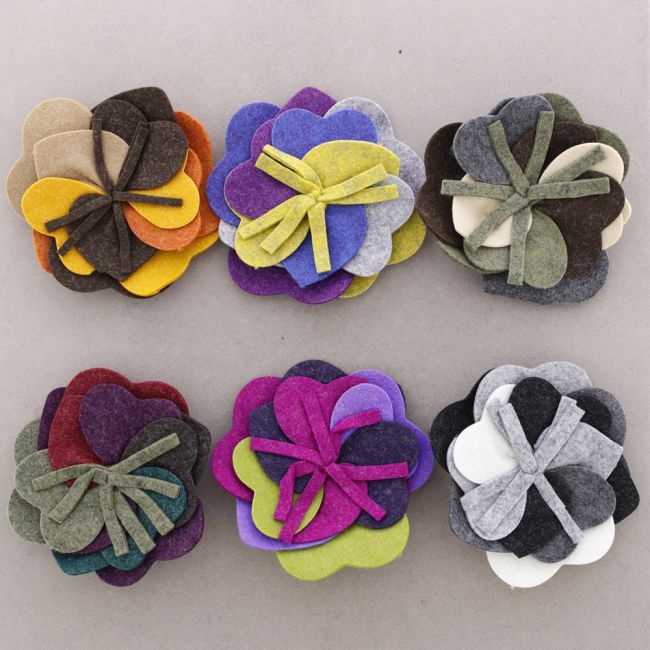 BROCHE FIELTRO FLOR 5CM