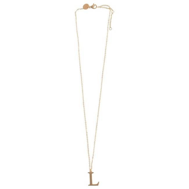 INITIAL LETTER L STEEL SHORT NECKLACE