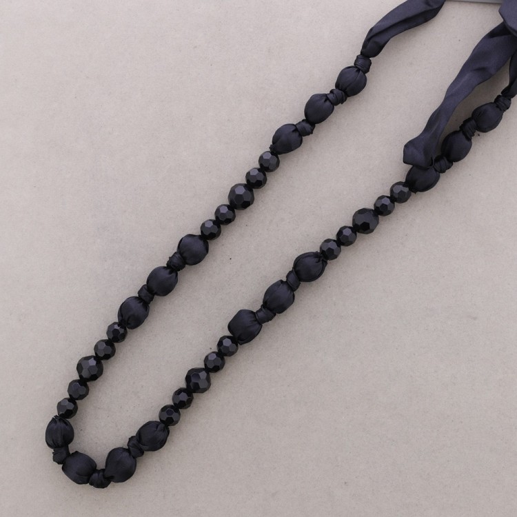COLLAR LARGO CRISTAL BOLAS FORRADAS