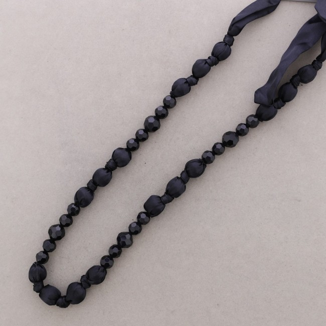 COLLAR LARGO CRISTAL BOLAS FORRADAS