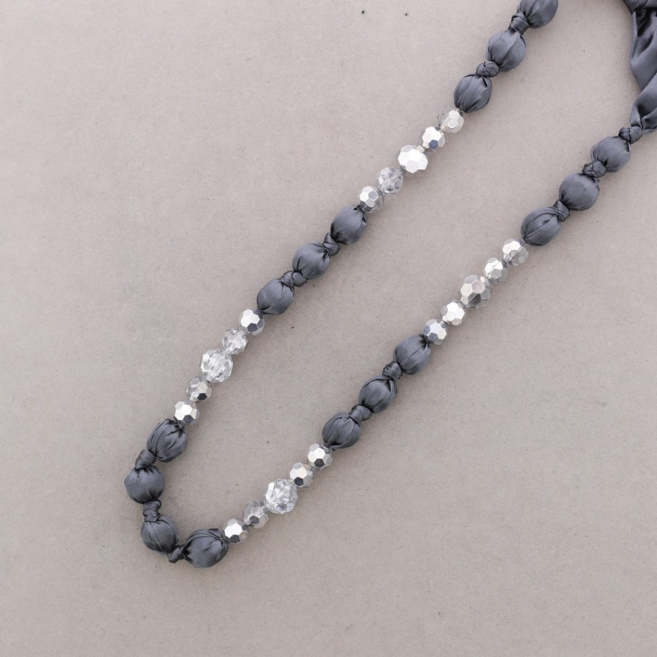 COLLAR LARGO CRISTAL BOLAS FORRADAS