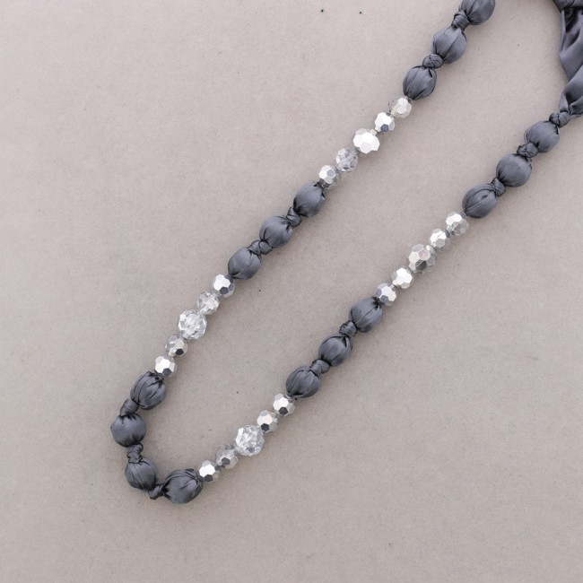 COLLAR LARGO CRISTAL BOLAS FORRADAS